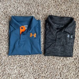 Under Armour Boys Youth xsmall XS 7 Collared Shirts Heatgear Lot Set EUC Button